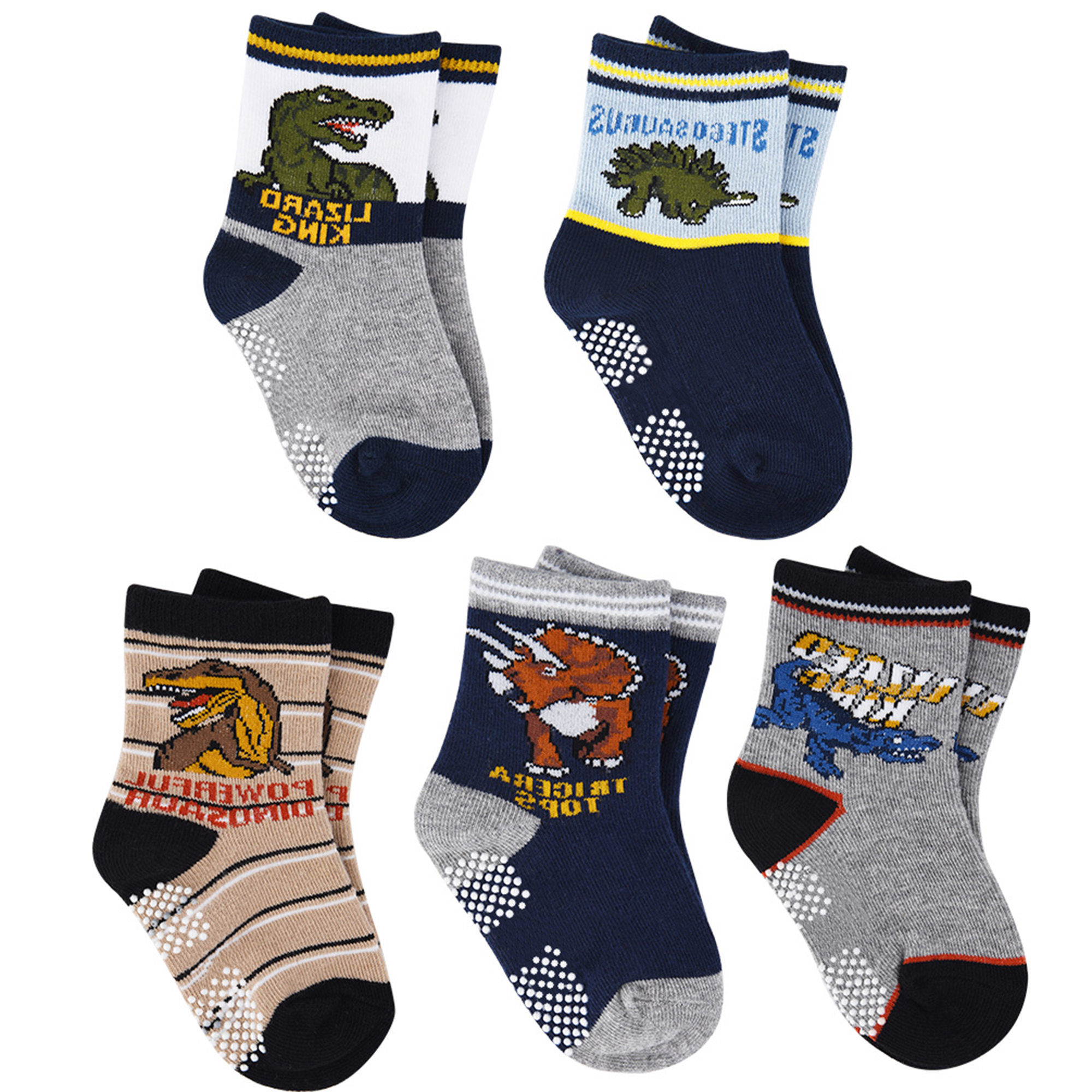 5 Pairs Toddler Boys Socks Assorted Kids Socks Size Ages 38 Years