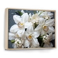 thumbnail image 2 of Designart "Still Life Photography Of White Orchids" Orchids Floater Framed Wall Decor, 2 of 5