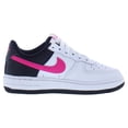 thumbnail image 2 of Nike Force 1 Leather PS Girls Shoes Size 11, Color: White/Fierce Pink, 2 of 5