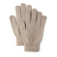 thumbnail image 2 of Men Women Merino Wool String Knit Liner Warm Gloves Camel Free, 2 of 4