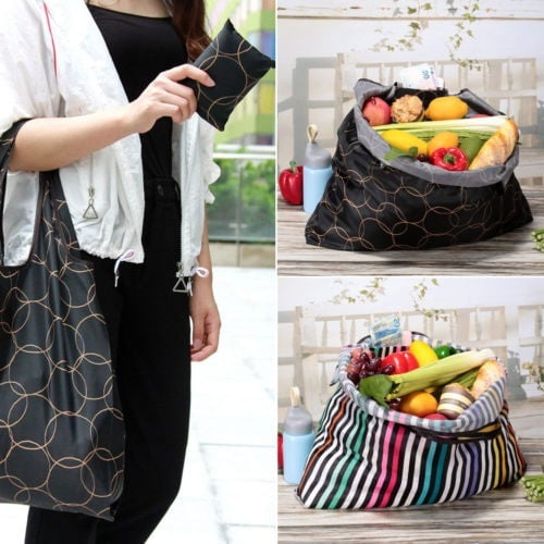 Folding Up Shopping Bags Tote Shopper Eco Folding Reusable Reuse Folding Bag