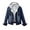 A01 Dark Blue, variant on Women's Jean Buttons Ripped Denim Jackets Coats with Detachable Hood,Sherpa Fleece Linings And regular Jackets Dark Blue 4XL