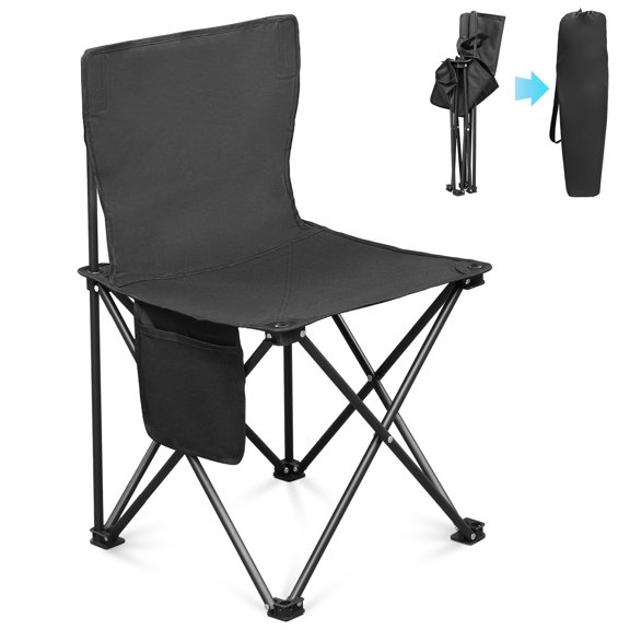 REKHH Folding Camping Chair, Ultra Lightweight Camping Chairs for Adults, Portable Lawn Chair with Carrying Bag for Fishing, Camping, Hiking, Picnic, Beach, Sports, 220 Lbs Weight Capacity