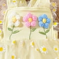 thumbnail image 6 of TOWED22 Baby Girl Clothes Newborn Romper Dress Infant Lace Ruffle Sleeveless Summer Outfits with Headband 0-12 Months Yellow,6-9 M, 6 of 8