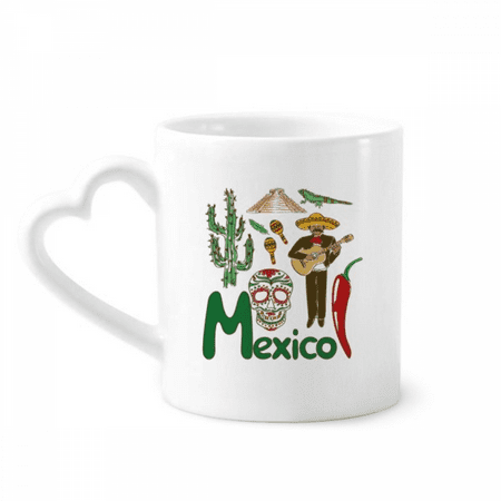 

Mexico National symbol Landmark Pattern Mug Coffee Cerac Drinkware Glass Heart Cup