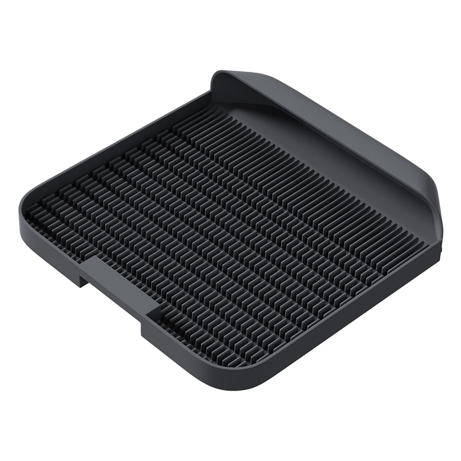 Bvdfgk Cat Litter Mat Pedal Kitty Litter Pad Portable Anti Slip Cat Litter Trapping Mat Black