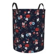 thumbnail image 2 of Balery Vintage Rose Round Laundry Basket with Handles Waterproof Freestanding Laundry Hamper for Clothes Toys in the Dorm and Family-Small, 2 of 8