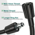 thumbnail image 3 of 5800 PSI High Pressure Washer Hose 15m/50ft M22-14mm Power Washer Extension Tube, 3 of 10