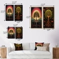 thumbnail image 4 of Designart "Rainbow Tree of Life Retro Illustration" Landscape Trees Framed Wall Art Set Of 2 - Traditional Green Framed Canvas Set For Living Room Decor, 4 of 6