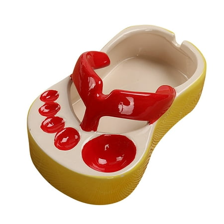 

Huaai Cute Ceramic Bowl Mini French Fries Plate Flip Flops Bowl Creative Plate Fun Red