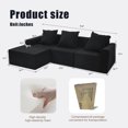 thumbnail image 3 of Newest Convertible Modular Sectional Sofa Set Popular Microfiber Fabric Compression Sofa, 3 of 8