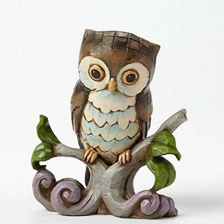 - Jim Shore Heartwood Creek Owl Bird on Tree Branch Miniature Figurine 4044525 New