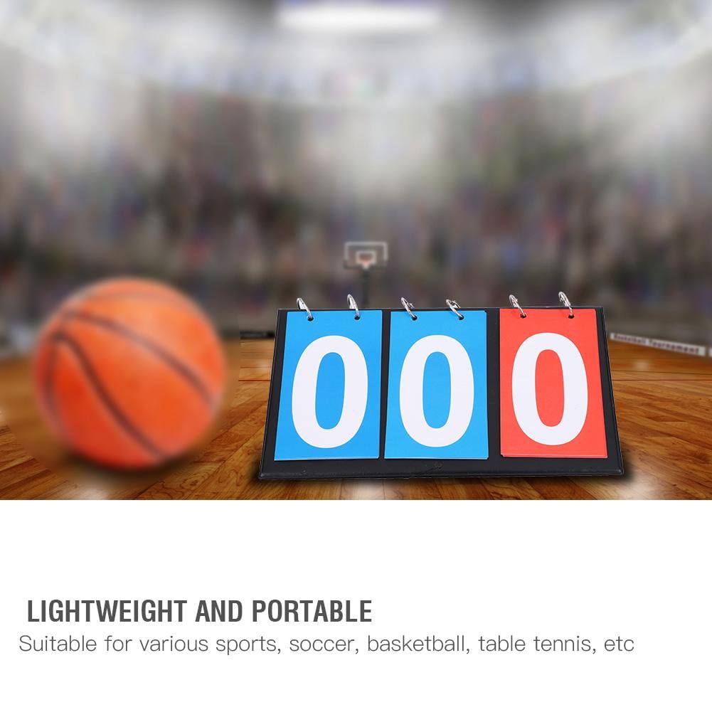 Liuer Portable Score Digit Flip Sports Scoreboard Waterproof Table Top Scoreboard Sporting Goods for Volleyball//Basketball//Table Tennis//Basketball//Darts Match