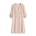 thumbnail image 5 of YueHuiYing Women Beach Cover Ups V Neck Button Down Swimsuit Coverup Swimwear Bathing Suit Cover Up, 5 of 5