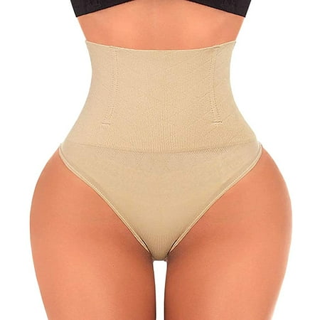 SHAPEVIVA Thong Shapewear Tummy Control Panties Body Shaper for Women Butt Lifter Waist Trainer Seamless Slimmer Panty (S-3XL)