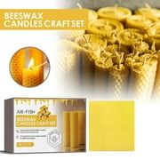 BEESWAX CANDLES CRAFT SET Homemade fashionable candles made of pure beeswax, DIY hands-on and create candles of different shapes, Beeswax Candles Set For 10 Candles Pureness Beeswax
