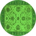 thumbnail image 1 of Ahgly Company Indoor Round Oriental Green Industrial Area Rugs, 3' Round, 1 of 4