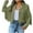 Army Green, variant on Edvintorg Jackets for Women Trendy Fringe Coat for Women Faux Suede Leather Cowboy Style Cropped Jacket Long Sleeve Tassels Cardigan Outerwear