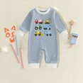 thumbnail image 2 of Gerichy Newborn Baby Boy Winter Clothes Truck Embroidered Romper Striped Long Sleeve Jumpsuit Onesie 0 3 6 12 18 Months Infant Boys Outfit, 2 of 7