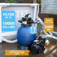 thumbnail image 2 of Bomba de filtro de arena XtremepowerUS de 13" y 2400 GPH para 10,000 gal, 2 of 8