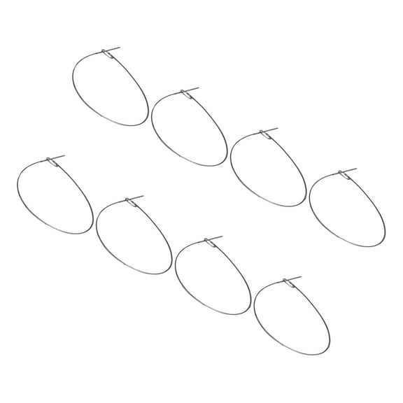 KONTONTY Stainless Steel Grill Skewers for Kabobs and Vegetables 8pcs Portable Foldable Silver