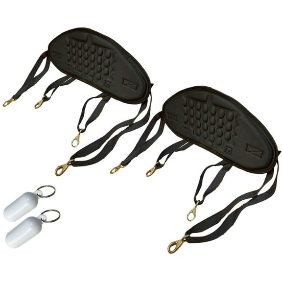 Pactrade Marine Adjustable Straps Black Padded Kayak Back Canoe Backrest Support Comfy Cushion Sit On Top Fishing Brass Clips Canoeing Kayaking Rafting Rest Pad Antiskid (2)
