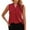 Red Shirts, variant on CAIVO Shirts A Plain V Neck Sleeveless Chest Pleated Casual Comfortable Vest For Women's Summer Blouse Gatherings Stylish Solid Color Back To School Tops