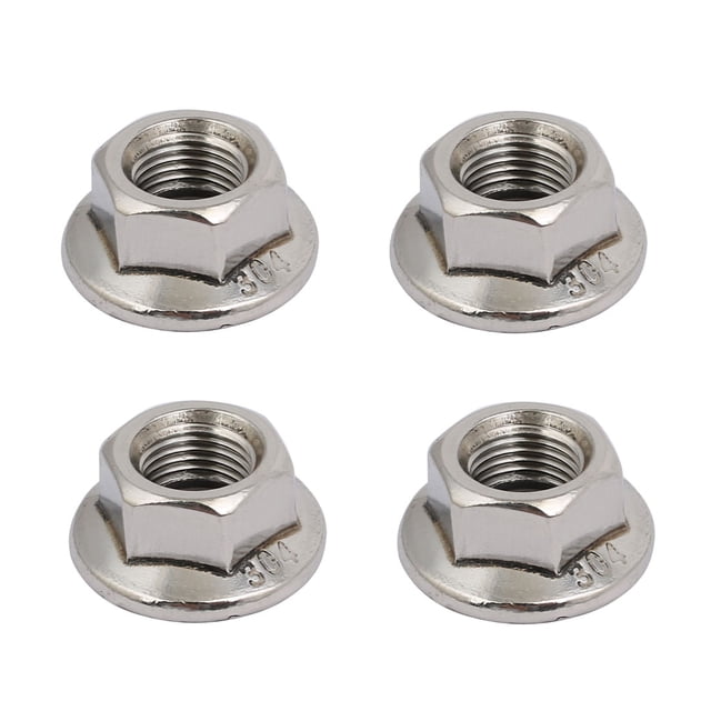 Unique Bargains 4pcs M10 x 1,25 Mm Pas Métrique Filetage Fin 304 Acier Inoxydable Hexagonal Bride Écrou