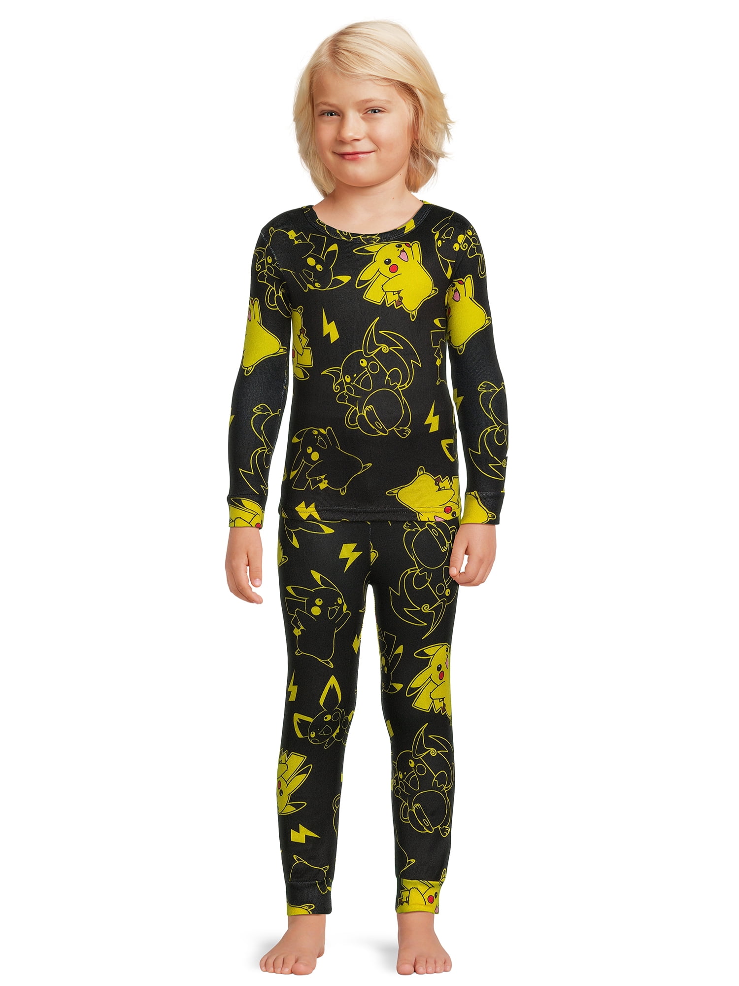 Nintendo Boys Pokémon Pikachu All Over Print 2-Piece Pajama Set, Sizes 4-10