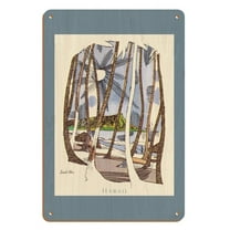 Hawaii - Vintage Travel Poster by David Klein c.1960s - 8 x 12 inch Vintage Wood Art Sign