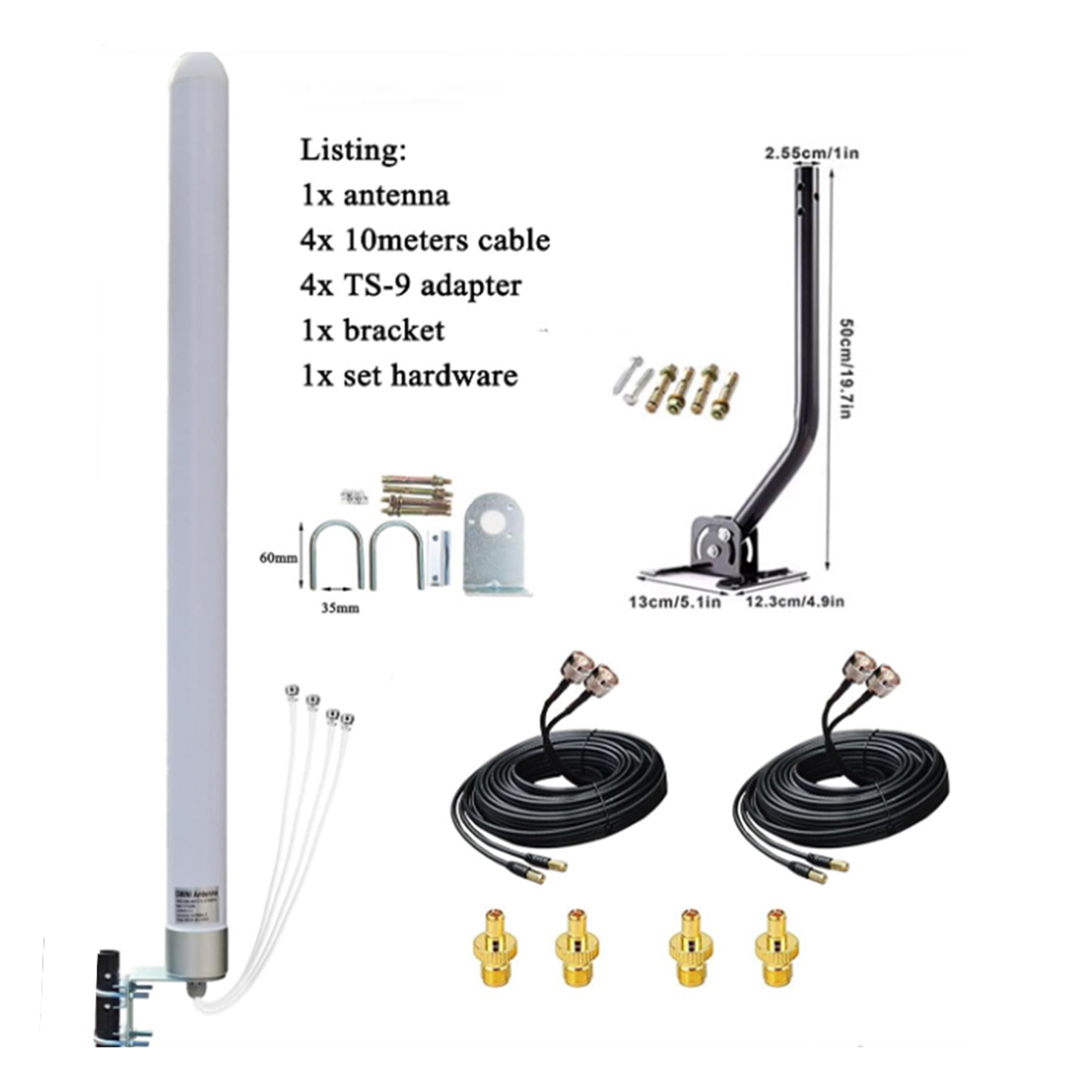 4x4 MIMO Omni Directional 5G Antenna, External Outdoor with 4G/5G Routers, T-Mobile, Verizon, AT&T, Homes and RV Reception Range