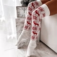 thumbnail image 2 of Harpily Solid Color Socks Thick Coil Terry Thermal Knee Thigh High Christmas Warm Knit Socks for Indoor Outdoor Winter Multi-Scene Use, 2 of 4