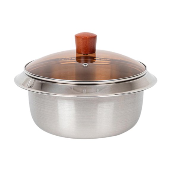 Pitycbo Stainless Steel Mixing Bowl Fruits Bowl Multiuse for Kitchen Restaurant Home 20cm