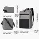 thumbnail image 3 of Mochila de tres piezas gris, carga USB, alta capacidad, de negocios Oxford, para hombres, 3 of 9