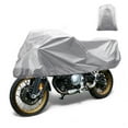 thumbnail image 1 of Funda para Motocicleta Exterior Impermeable Funda para Motocicleta Media 420D-PU Tono Plateado Protección Contra Sol y Lluvia Se Ajusta a 86.61"x37.4"x23.62", 1 of 7