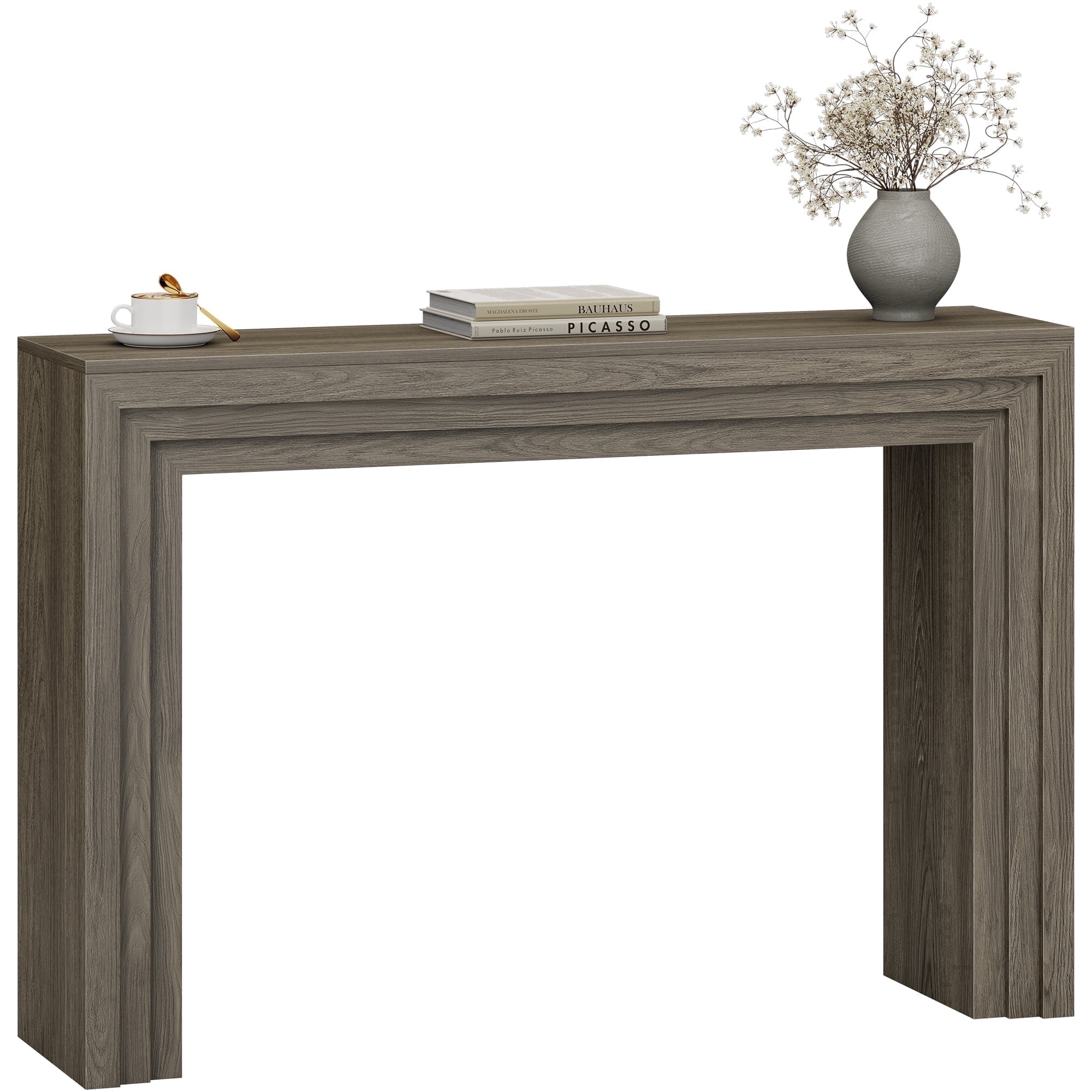Aufeile Console Tables for Entryway, 43" Narrow Entryway Table, Modern Wood Sofa Table Hallway Table for Entrance, Couch, Foyer, Living Room, Gray Oak