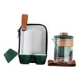 thumbnail image 4 of Tea Set Kung Fu Teapot Infuser with 3 Cups Kung fu Tea Pot for camping offices green, 4 of 8