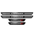 thumbnail image 3 of iPick Image for Dodge Charger Black Real Carbon Fiber 4 Pcs Universal Car Door Sill Step Protector Kick Plates, Set of 4, Official Licensed, 3 of 6