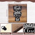 thumbnail image 2 of 4 Pieces Rustic Wood Bathroom Sign Decorative Bathroom Wall Sign Wash Bathroom Sign Decor Primitive Wall Plaque Decorations Farmhouse Bathroom Rules Wall Decors for Home Laundry Room Bathroom, 2 of 7