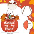 thumbnail image 2 of Thankful Blessed Thanksgiving Decor Sign Fall Home Wreath Welcome Signs Round Wood Hanging Sign with Ribbon Bow Farmhouse Porch Decorations for Home Thanksgiving, 2 of 7