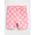 thumbnail image 2 of Pantalones cortos de bicicleta GAP para niña, color rosa, estampado floral, talla 1 (6-12 meses), 2 of 2