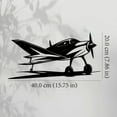 thumbnail image 3 of Room Decor Clearance Qianduo Airplane Metal Wall Sign Wall Decor Living Room Aircraft Hangar Decor Christmas Airplane Metal Wall Hangings Black Black, 1X Wall Sticker, 3 of 9