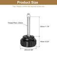 thumbnail image 2 of Unique Bargains 8Pack Rond Moleté Vis à Pouce, M5x30mm en Acier au Carbone Zingué Filetage Vis Moletée Bouton de Serrage Vis, Noir, 2 of 5