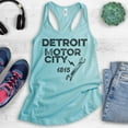thumbnail image 2 of Detroit Motor City Tank Top, Ladies Racerback Tank Top, Detroit Tank, Michigan Tank, Cancun, Small, 2 of 3