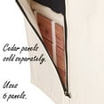 thumbnail image 5 of Household Essentials Cedarline Hanging Garment Bag, Durable Cotton Canvas Bag with Zipper, Textured PEVA Panels, Breathable and Snag-Resistant, Perfect for Protecting Dresses, Suits and More, Natural, 5 of 7
