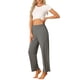 thumbnail image 2 of Pantalones de pijama de algodón para mujeres INSPIRE CHIC con cintura elástica, sueltos, para el Día de la Madre, con bolsillos, 2XL, gris, 2 of 6