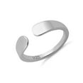 thumbnail image 2 of 925 Sterling Silver Oxidized Platinum Plated Paddle Women Valentines Day Gifts Ring, 2 of 4
