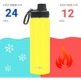 thumbnail image 3 of Drinco Water Bottle Double Wall Vacuum Insulated Stainless Steel, 22oz Illuminating Yellow, 3 of 5