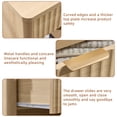 thumbnail image 3 of 2 Pack 31" Fluted Nightstand with Charging Station, Large 1-Drawer Natural Wood Bedside Table with Golden Handle, Large End Table for Bedroom, Living Room, Hallway, 3 of 10