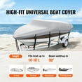 thumbnail image 2 of KFFKFF Boat Cover 600D Waterproof 14-16 ft Boat Cover V-Hull Tri-Hull Runabout, 2 of 9